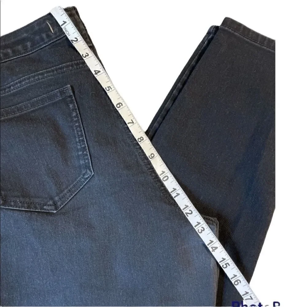 Vintage America Matchstick Nine West Skinny High waist black jeans size 14
